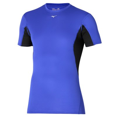 Manga Larga Mizuno Midweight Light Tee Hombre Azules - Chile M801HTQOSX